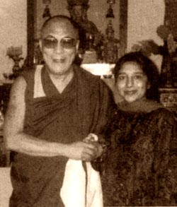 His Holiness the Dalai Lama and Renuka Singh